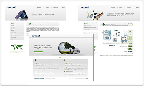 Company website screenshots