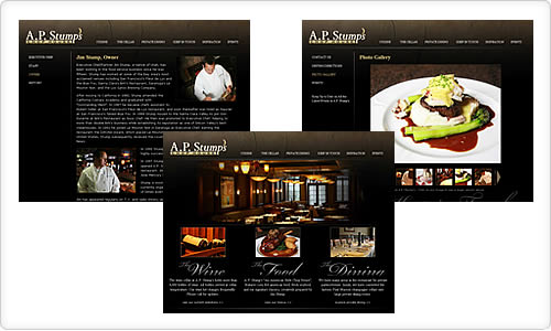 A.P. Stump's website screenshots